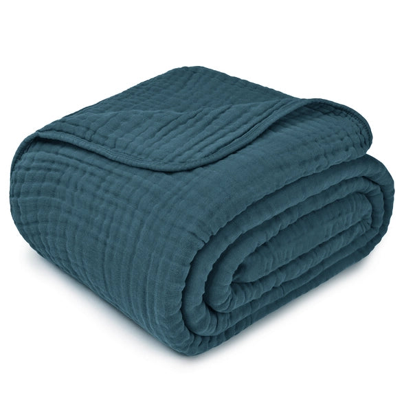 Comfy Cubs Muslin Throw | Neptune