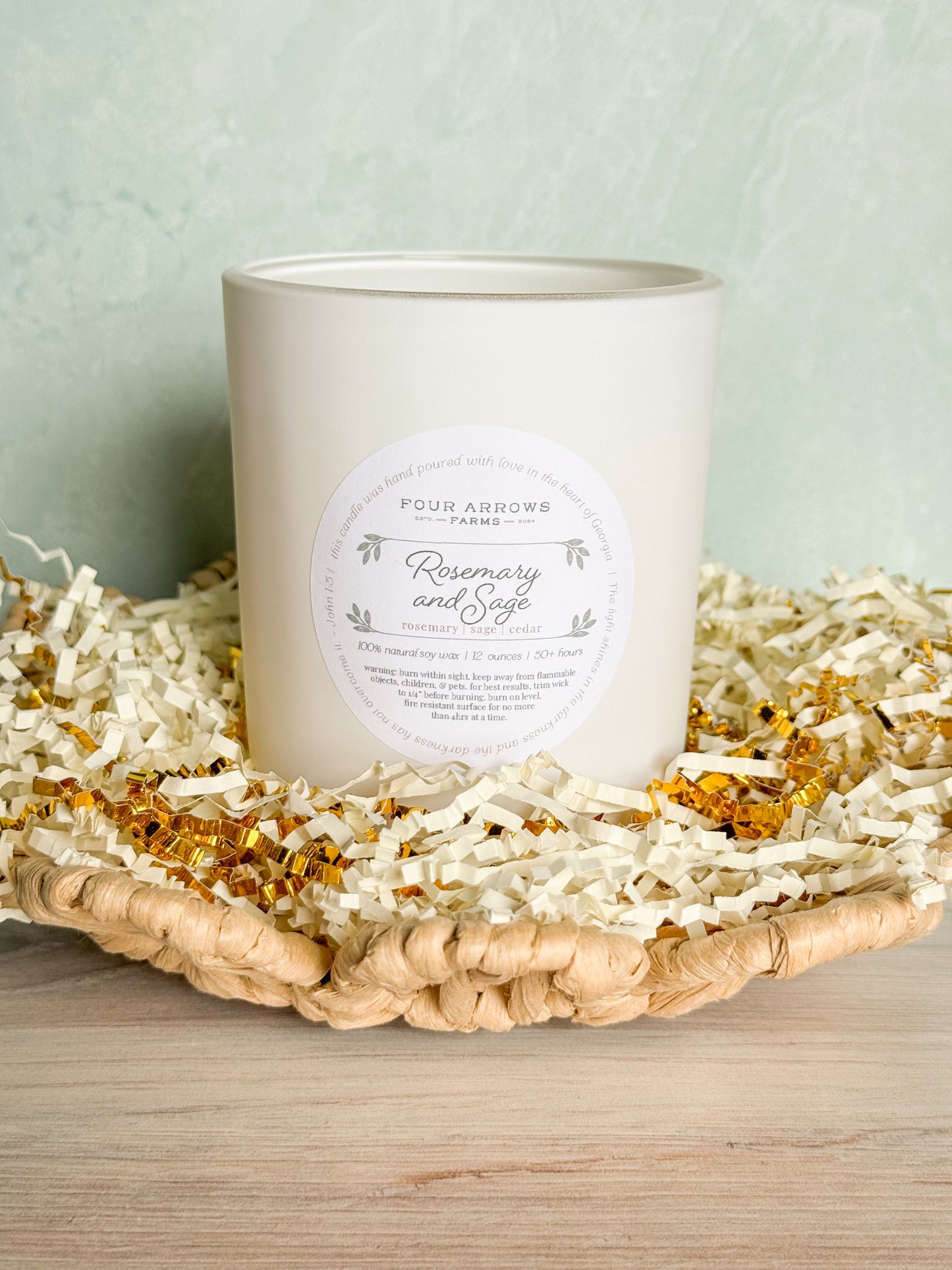 Rosemary & Sage | 12oz Soy Candle