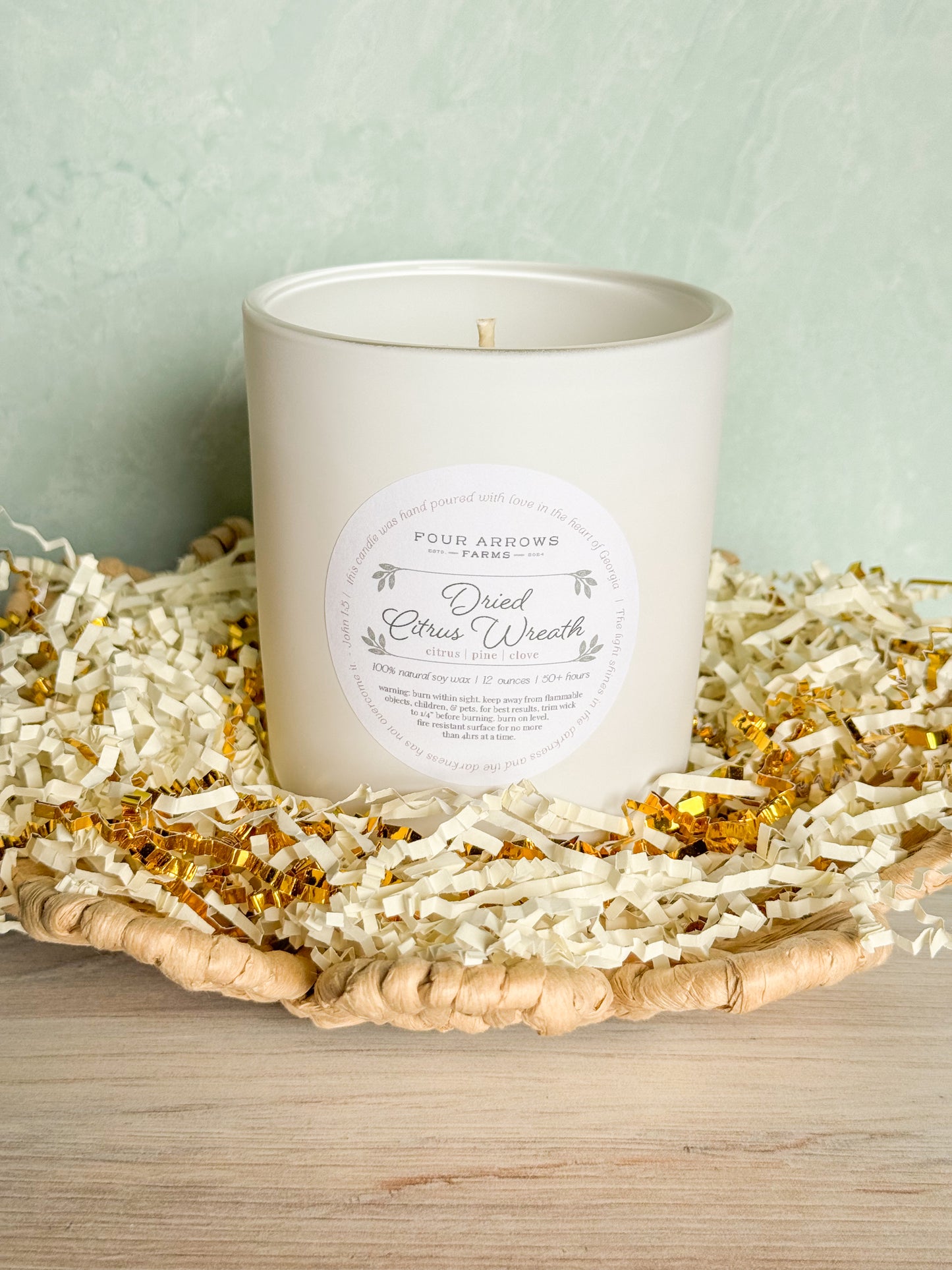 Dried Citrus Wreath | 12oz Candle