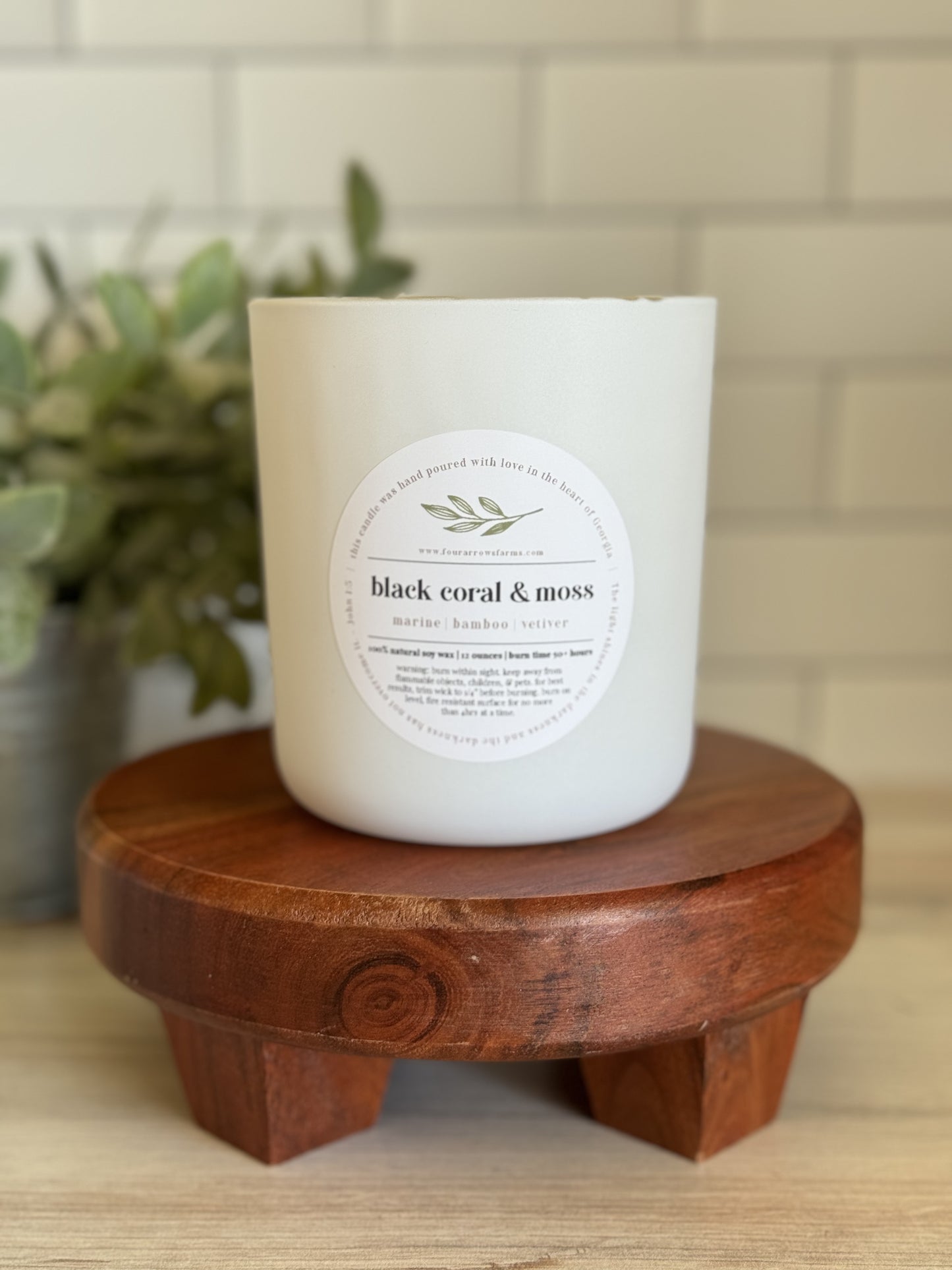 Black Coral & Moss | 12oz Soy Candle
