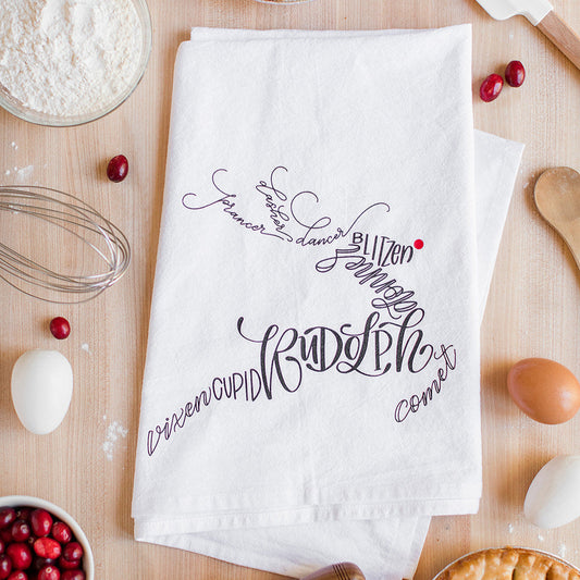 Reindeer Roll Call | Tea Towel